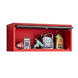 Fesbos Metal Storage Cabinet Black&Red Wall