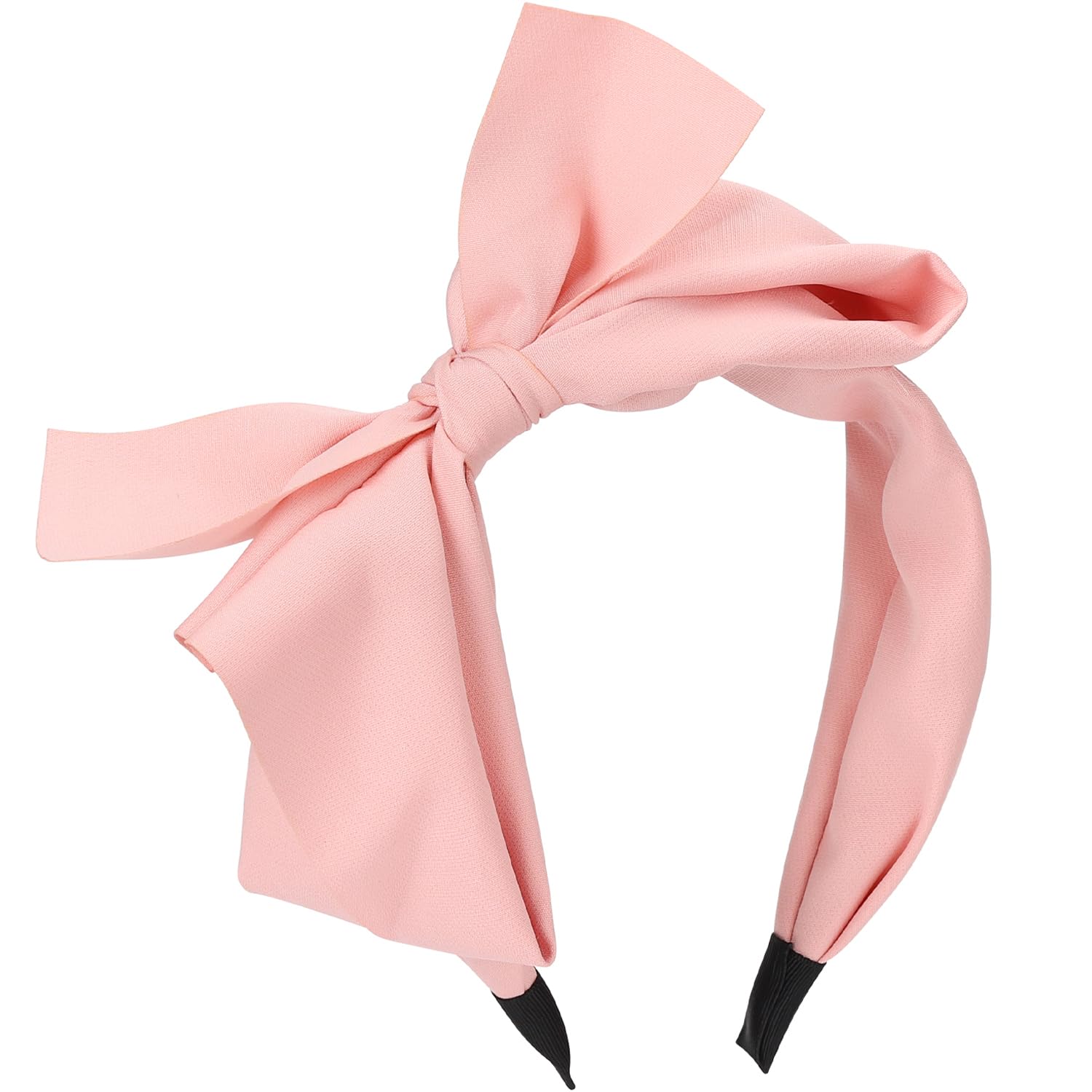 WantGor Big Bowknot Knotted Wide Turban Headbands - Women's Pink Hoop Hair Accessories — image 1