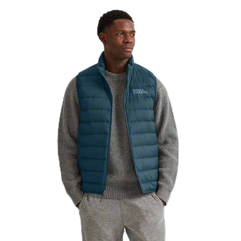Eddie Bauer Men's CirrusLite Down Vest, Marine, Large, Tall Image