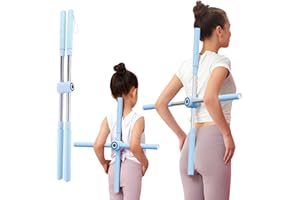 ROENAE Yoga Stick, Posture Correction Stick for Women and Men, Relieve Back Pain, Upper and Lower Back Stretchers and Straighteners, 24.4-36.2 Inch Stretching Stick Neck Hump Corrector