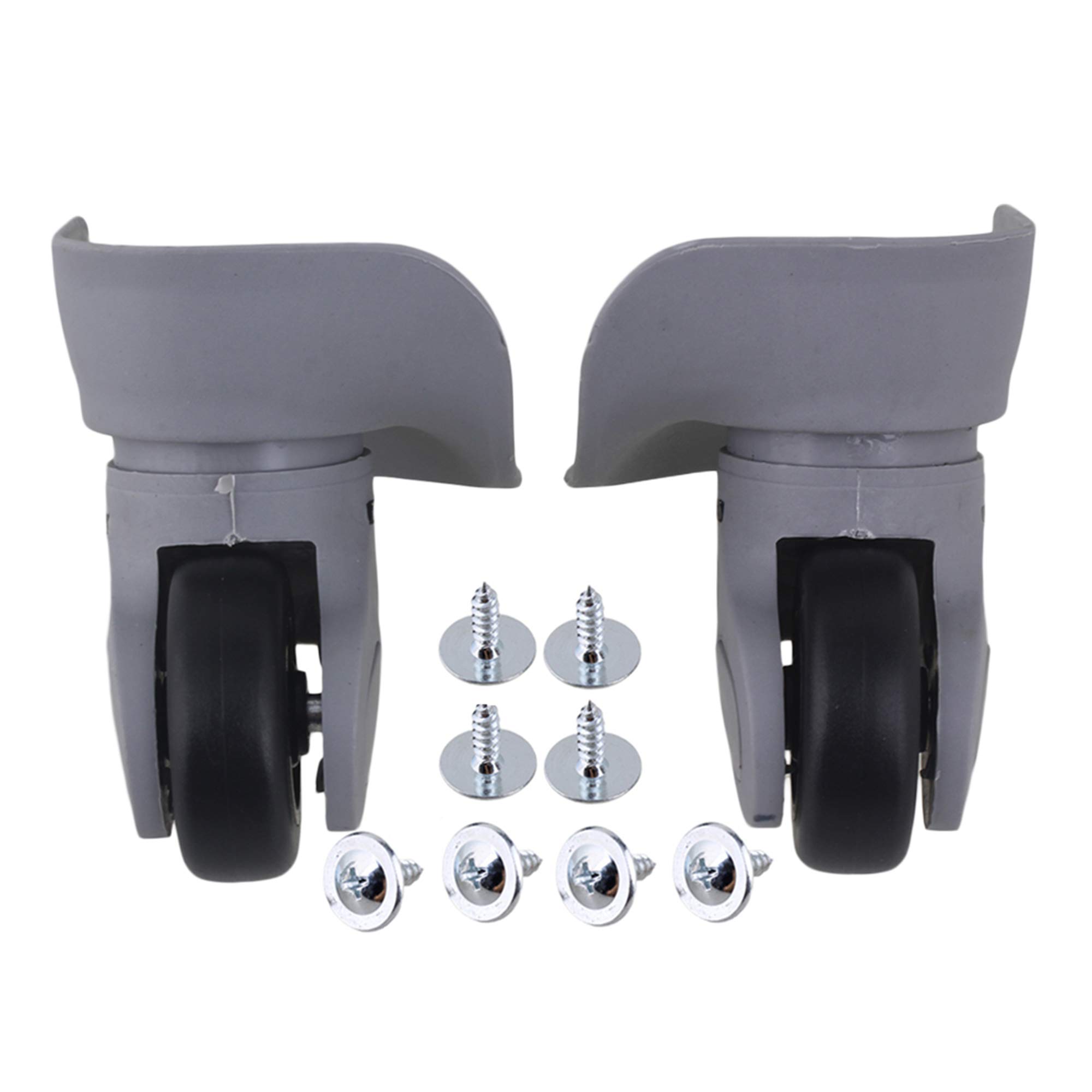 Yibuy 2xGrey 91x97x49mm DIY Luggage Swivel Suitcase Replacement Wheel Replacement Left & Right Replacement for W041