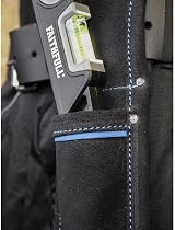Faithfull Black Suede Leather Scaffold Level Holder for Tool Belt view 5