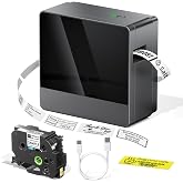 EazeID P780BT 1 Inch Label Maker Machine with Tape-24mm School Use | Rechargeable Bluetooth 12mm 18mm 24mm Wide Labels-Waterproof, Auto Cut, Connect Phone &amp; PC, Type-C Charge for Home Office Use