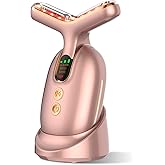 Micro-Current Face Beauty Device, 3 Modes, Red Light Therapy for Face and Neck, Multifunctional Facial Massager Tool