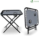 VOUNOT Zero Gravity Chair with Side Table Set of 2 Grey Folding Loungers view 5