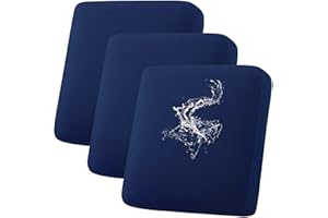 hyha Waterproof Couch Cushion Covers, Magic Sofa Covers Washable, Stretch Sofa Seat Cushion Slipcovers, Waterproof Couch Covers for Sofa Pets (3 Cushion Sofa, Navy)