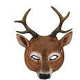 Himine Cosplay Mask Elk's Head Mask for Festival Party Halloween (Brown)