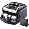 DSF Bill Counter, Money Machine with UV/MG/IR Counterfeit Detection, Money Counter Machine with Batch Mode, 1000 Notes per Minute, LED Display Cash Counter, Doesn't Count Value of Bills MMC01, Black