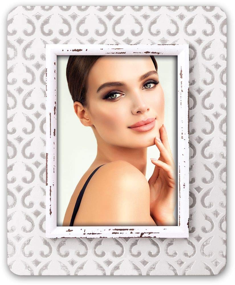 Zep BM2268 Hadrien Wooden Frame White And Grey