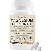 Magnesium L-Threonate | for Cognitive Support, High Absorption L-Threonate Supplement for Women and Men with Phosphatidylserine, Ashwagandha, L-theanine 120 Capsules