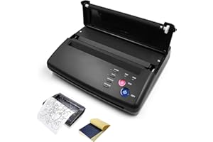 BIOMASER Tattoo Stencil Printer for Tattooing,Tattoo Printer Transfer Stencil Machine Drawing Thermal Maker Copier with 20 Transfer Papers（Black