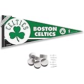 Boston Celtics Pennant Flag and Wall Tack Pads Mounts