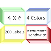 6" x 4" Large Moving Labels for Boxes Color-Coded Label Stickers for Moving for Home Organization Projects, Bins, Kitchen Storage Containers Moving Packing, Permanent Adhesive