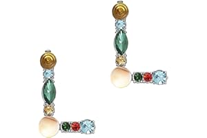 GAFARIO Initial Letter Brooch Bling Pin Jewelry Xmas Present Crystal Pearl Brooches Christmas Gift