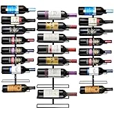 Sorbus Wall Mount Wine Rack 3-Pack – Holds 9 Bottles Each – Black Metal Wine Bottle Holders for Wall, Modern Wine Rack for Home Bar, Kitchen
