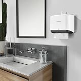 modunful Paper Towel Dispenser Wall Mounted ABS White view 6