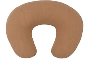 FUNUPUP Muslin Nursing Pillow Cover Compatible with Boppy Nursing Pillow, Soft Baby Nursing Covers for Breastfeeding Pillows for Boys Girls, Brown