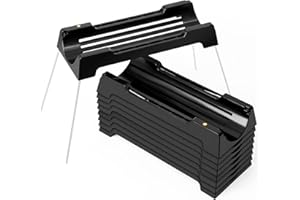 GESUNDTEK RV Sewer Hose Support,Sewer Hose Drain Support Kit,9 different heights Works Over Uneven Terrain For Increased Drainage,Adapts to a 10ft,15ft or 20ft Sewer Hose Kit,Black-15Ft