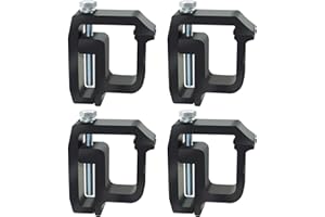 Sporthfish Mounting Clamp Tonneau Cover Clamps Truck Topper Camper Shell Clamps Truck Bed Camper Clip for Chevy Silverado Sierra 1500 2500 3500 for Dodge Ram 1500 2500 3500 for Ford F150 250 4PC Black