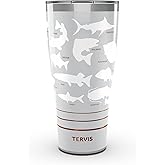 Tervis Traveler Fishing Fish Finder Triple Walled Insulated Tumbler Travel Cup Keeps Drinks Cold & Hot, 30oz, Stainless Steel