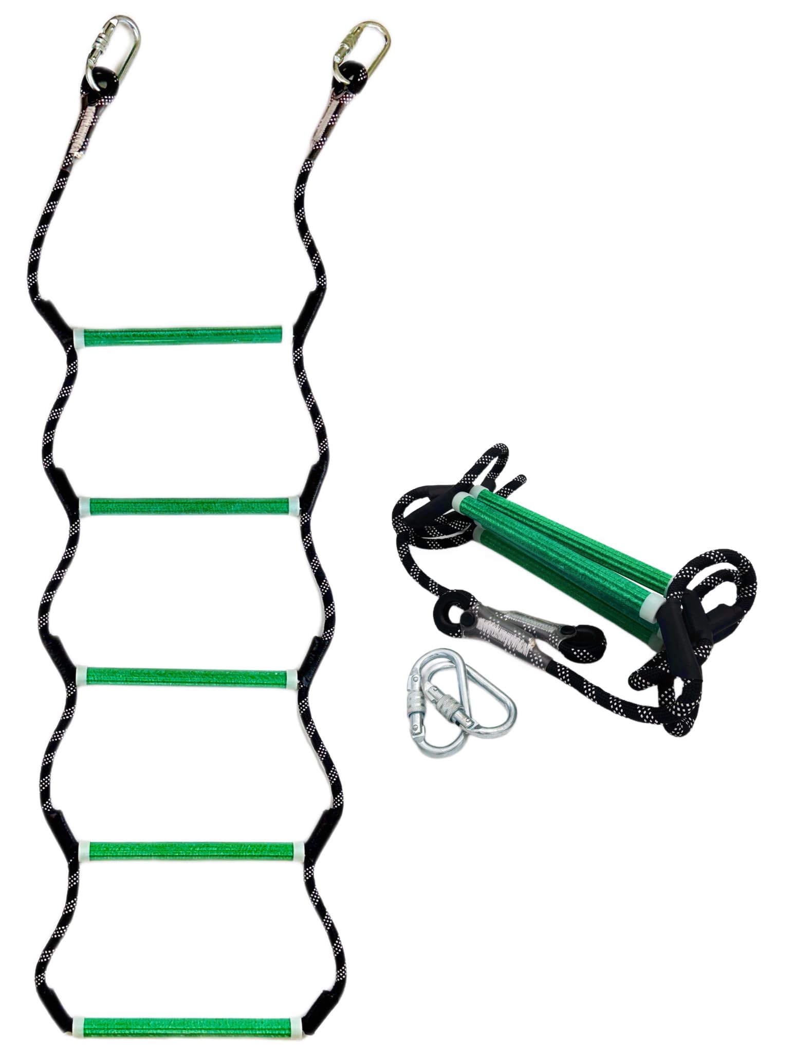 Photo 1 of MVBouresu Boat Rope Ladder, Heavy Duty Climbing Rope 450Lbs Strength, 14mm Reinforced Polyester Line, Rigid Resin Step, Outdoor Ladder for Inflatable Boat, Kayak, Motorboat, Canoeing (5 Step - Green)