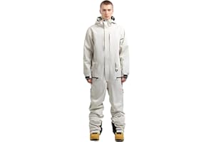 GSOU SNOW Men Ski Suit One Piece Snowsuit Snowboard Jumpsuit Jacket Pant Set Insulated Windproof Outwear Winter
