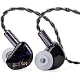 Linsoul Kiwi Ears Cadenza 10mm Beryllium Dynamic Driver IEM 3D Printed with Detachable Interchangeable Plug 0.78 2pin 3.5mm IEM Cable for Musician Audiophile (Purple)
