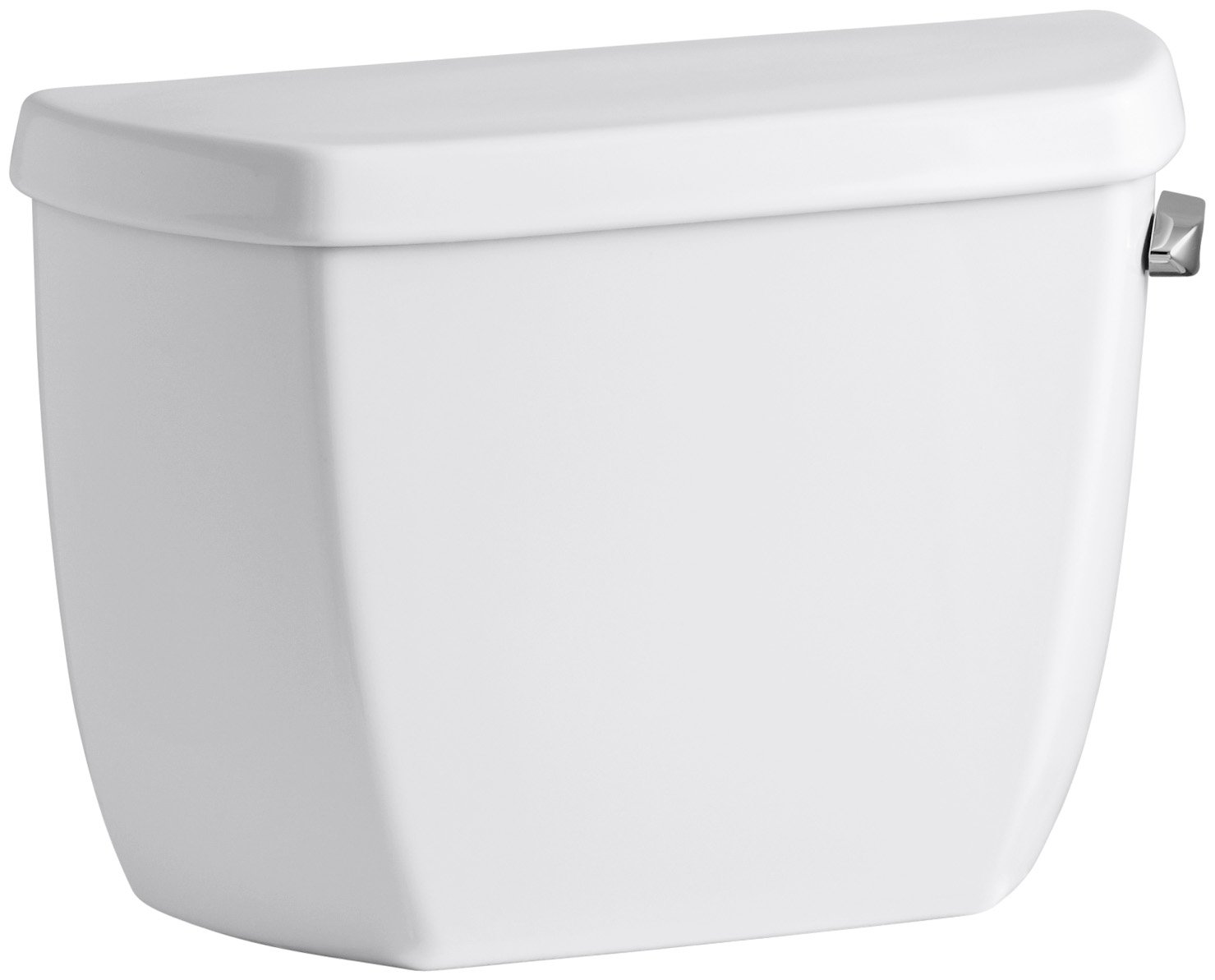 Kohler K-4436-RA-0 Wellworth Classic 1.28 gpf Toilet Tank with Class Five Flushing Technology and Right-Hand Trip Lever, White