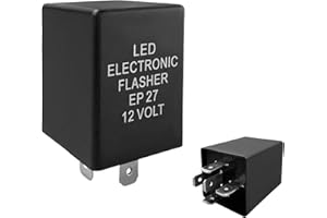 NYTKL EP27 FL27 LED Electronic Flasher Relay, 5-Pin Car Flasher Relay Fix Turn Signal Bulbs Hyper Flash Issue, 12V Electronic Hazard Warn Relays for Ranger F150 F250 F350 Explorer