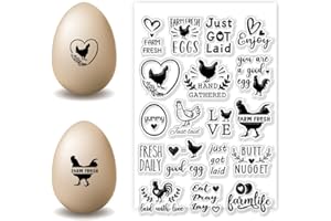 CHGCRAFT Easter Chicken Background Clear Stamp Words Transparent Stamps Farm Chicken Silicone Clear Stamp Seals for DIY Scrapbooking Photo Album Decorative Cards Making 4.33×6.3 Inch