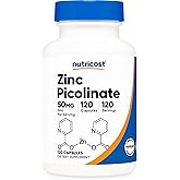 Nutricost Zinc Picolinate 50mg, 120 Vegetarian Capsules - Gluten Free and Non-GMO