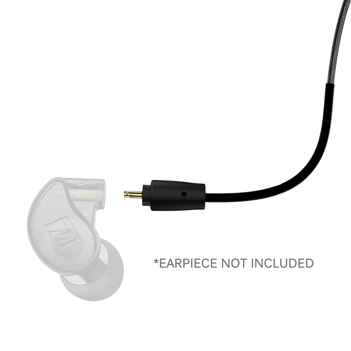 MEE audio MX PRO Series and M6 PRO Replacement Stereo Audio Cable (Black), 51 in