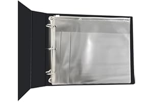 LLI CUFITE 3 Rings Check Binder for End-Stub Deskbook Checks, 3 on a Page, Fit 3 & 9 Holes Check (11 1/4" x 9")