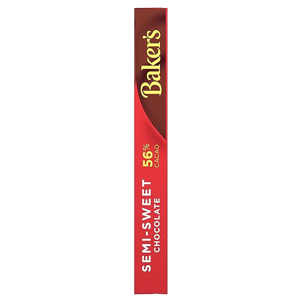 BAKER’S SEMI-SWEET CHOCOLATE PREMIUM BAKING BAR WITH 56% CACAO, 4 OZ BOX