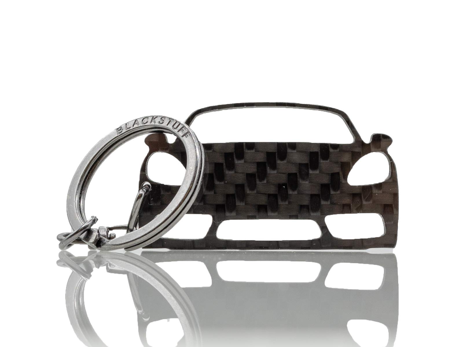 BlackStuff Carbon Fiber Keychain Keyring Ring Holder Compatible with 718 Boxster Cayman 982 2016 BS-632