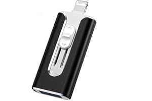 Flash Drive 256GB for iPhone Thumb Drive, 3 in 1 Lightning, Type-C and USB, External Hard Drive for iPhone, High Speed Extern