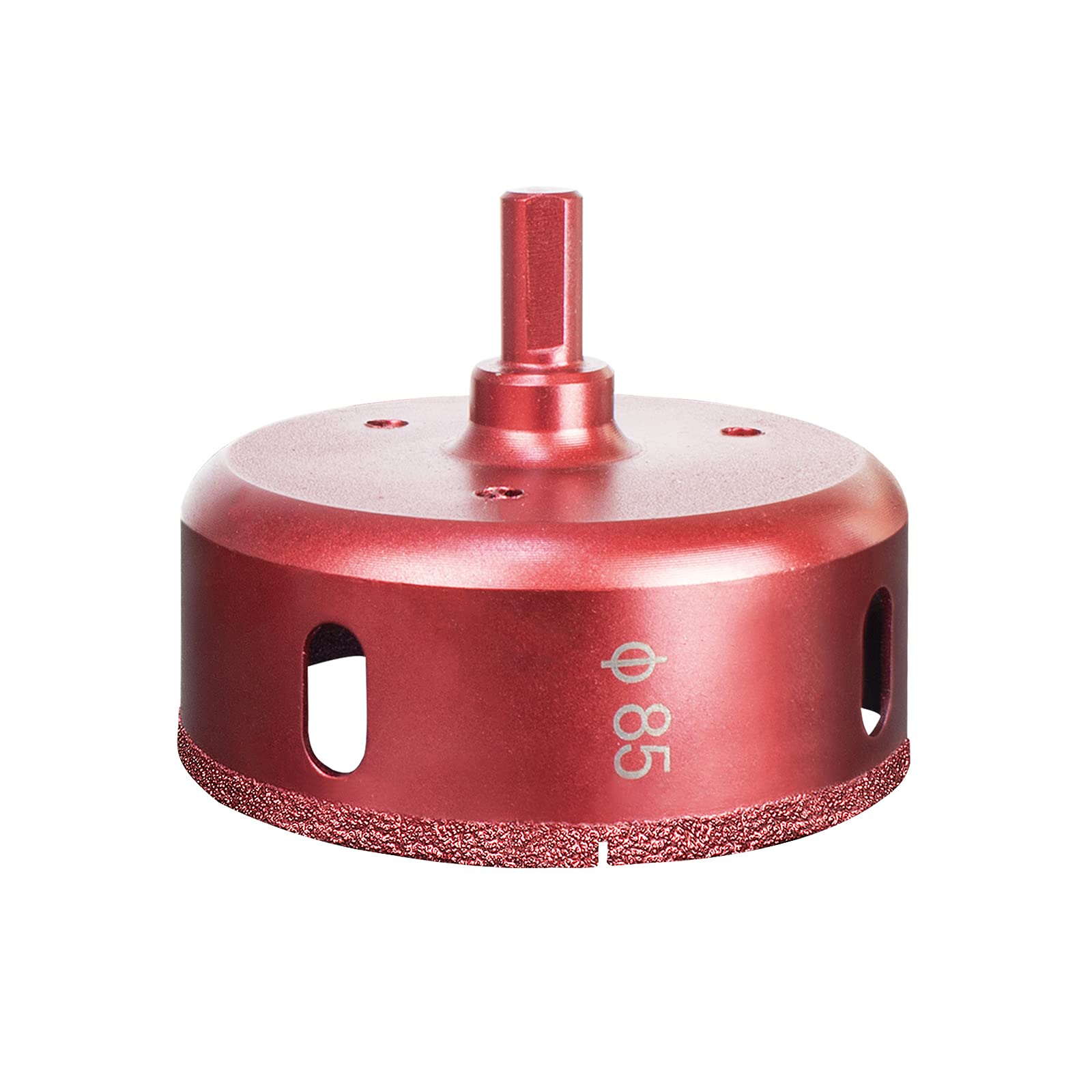Meccion Diamond Drill Bit Brazed Core Hole Saws, Performance Hollow Hole Cutter for Glass/Tile/Granite/Marble/Porcelain (85mm)