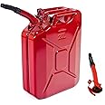 5 Gallon Metal Container with Spout and Handle, Trucks Cars Motorcycle Equipment,Green,1 Pack (Red, 1 Pack)