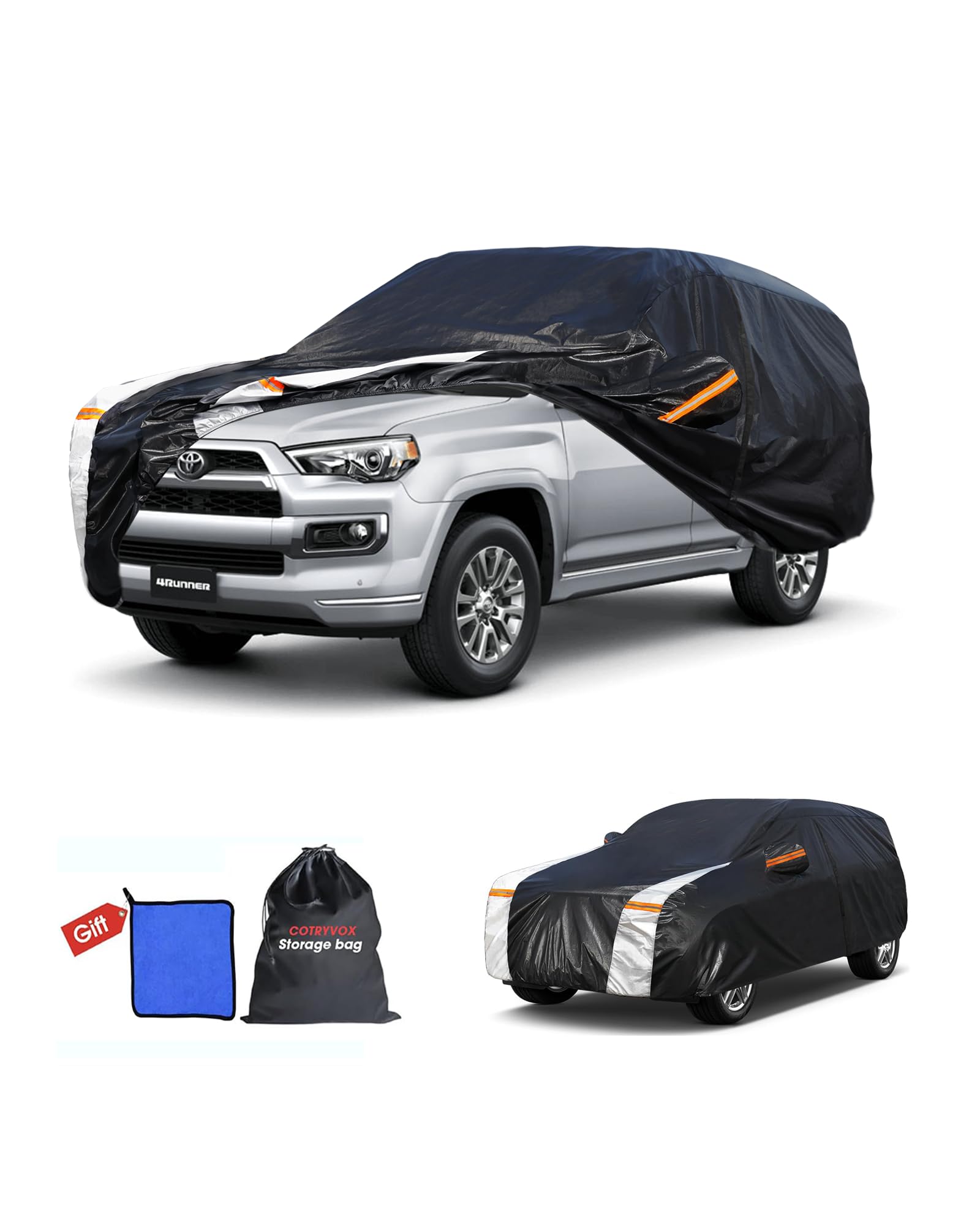 Photo 1 of Toyota 4Runner Car Cover 100% Waterproof All Weather, Gift with Towel, 10 Layers SUV Car Cover Custom Fit 2002-2026 Toyota 4Runner, Full Exterior Covers Rain Sun UV Protection with Door Zipper.