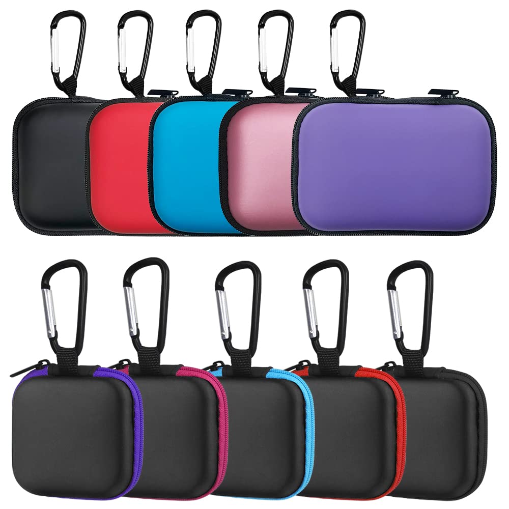 Photo 1 of 10 Pieces Earbud Case, lyfLux Square and Rectangular Headphone Case with Clips for Headphones, SD Memory Cards, Wireless Earplugs