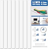 MUDEELA Cable Trunking Kit 8 x 400mm White Self Adhesive Wall Cable Covers