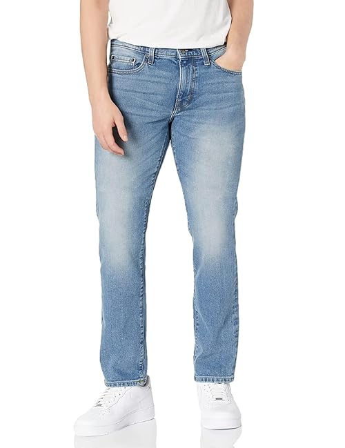 Amazon Essentials Men's Slim-Fit Jeans - Discontinued Colors, Light Wash, 36W x 30L