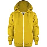 Boys Zip Up Hooded Sweatshirt Long Sleeve Solid Color Pullover Top Outerwear Casual Kids Jacket
