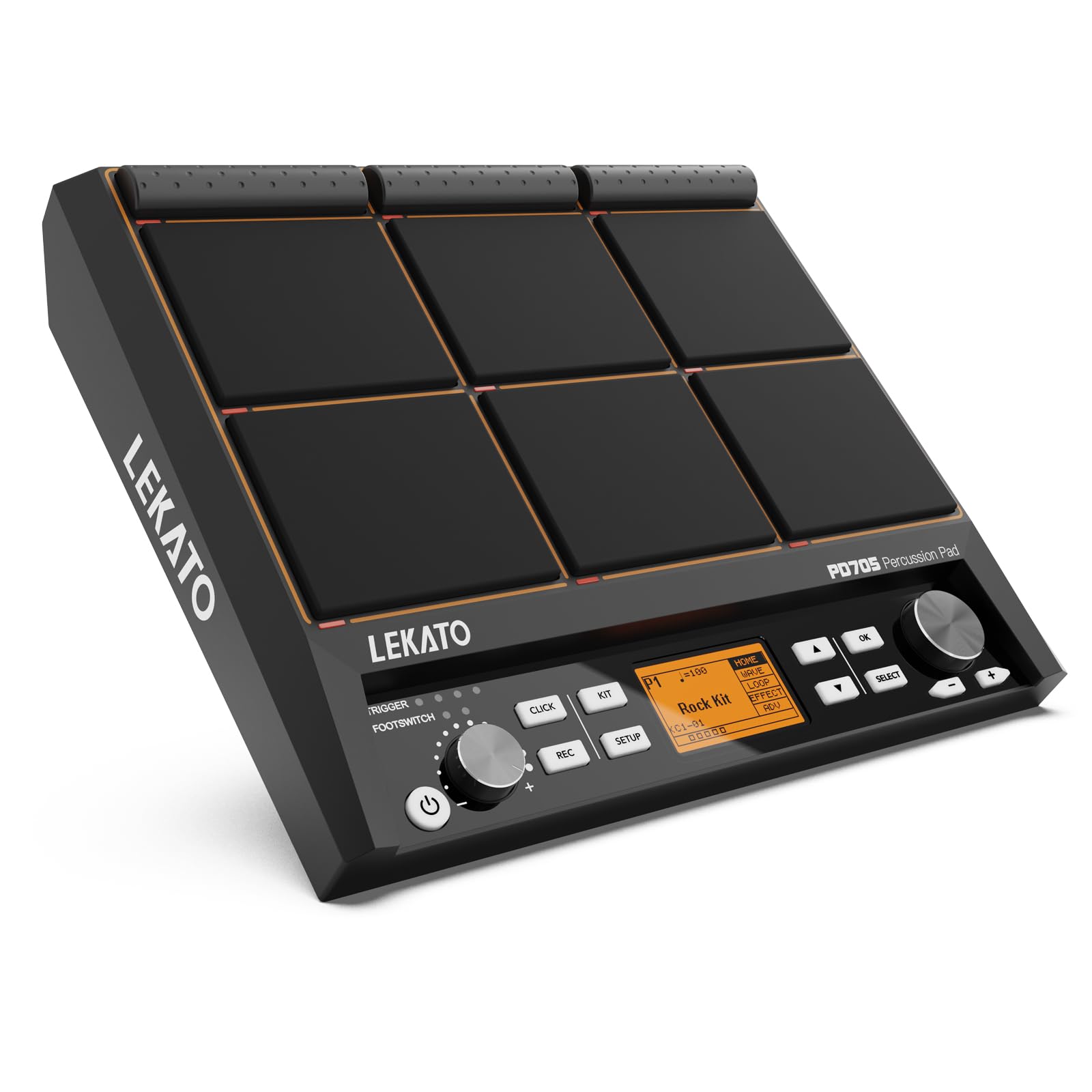 Mua Percussion Sample Pad, Electric Drum Pad with 9 Velocity-Sensitive ...