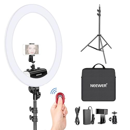 Neewer Ring Light Set [Improved Version - 1.8 cm Extremely Slim] - 18 ...