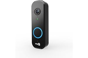CHAMBERLAIN myQ Video Doorbell | 2K Camera, Battery/Wired, Color Night Vision, Live View with 2-Way Talk, Motion Detection & Real-Time Alerts, 150 Deg Wide View, Black
