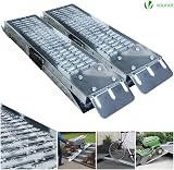 VOUNOT Folding Loading Ramps 160cm Heavy Duty 400kg Capacity Pair view 6