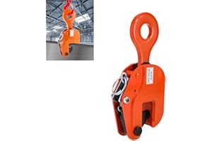 Senhill Vertical Plate Lifting Clamp Metal Steel Plate Transportation Clamps 2T / 4400lbs, Jaw Opening up to 1.2 inch, Sheet Metal Welding Clamp for Lifing and Building
