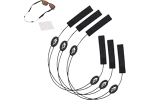 SIDELINX Adjustable Eyeglass Strap (3 Pack) - No Tail Sunglass Strap - Eyewear String Lanyard - With Bonus Cleaning Cloth - 3 Pack