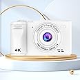 1080p Digital Camera Vlogging Camera for Photography Compact Camera Vintage Digital Camera Travel Camera Vlog Camera with 8X Digital Zoom, Built in Lamp, Continuous Shooting, Face Detection, Bracket